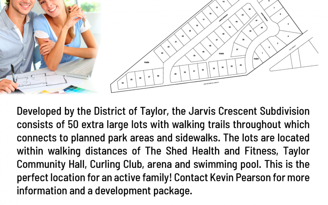 Jarvis Crescent Subdivision Lots Now Available