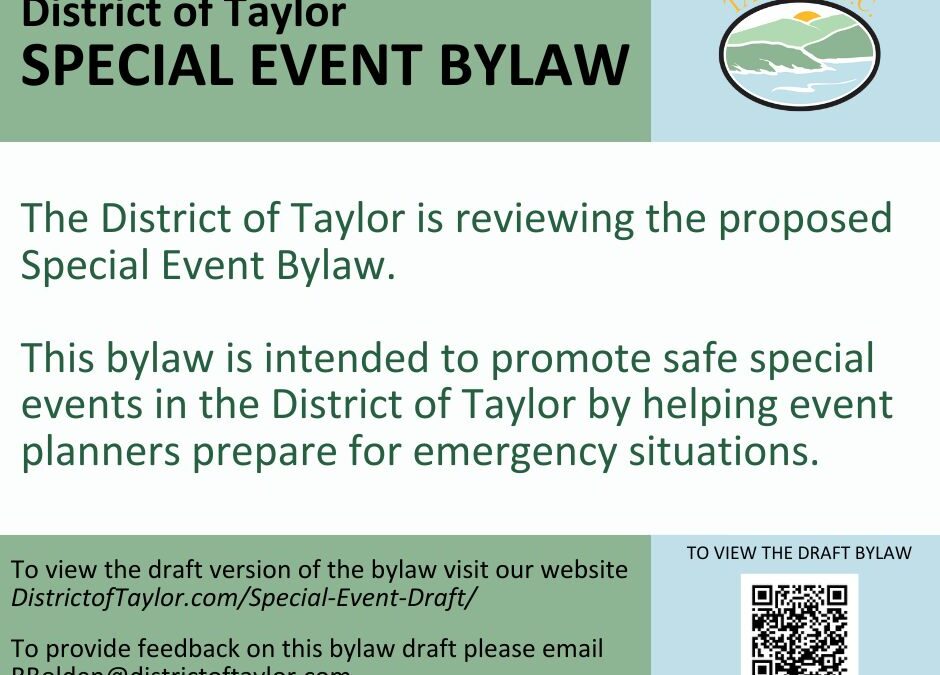 Special Event Bylaw Draft