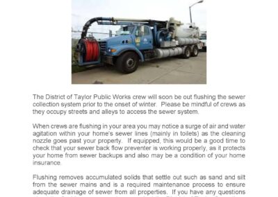 Public Notice: Sewer Main Flushing