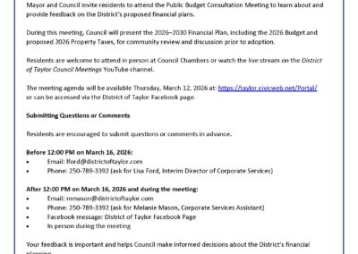 Notice of Public Budget Consultation